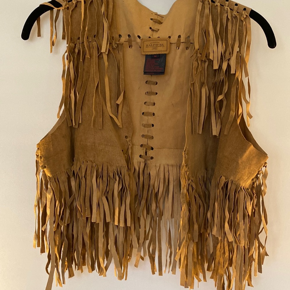Ralph Lauren suede fringe vest Size medium